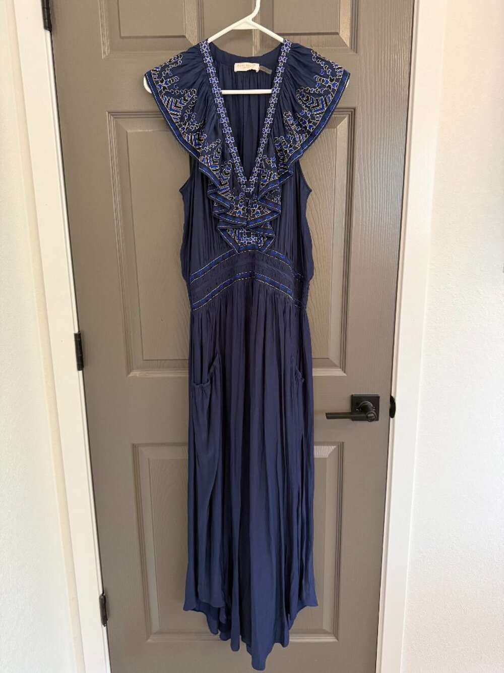 Ramy Brook - Embellished Camden Maxi Dress - Spring Navy - Size L